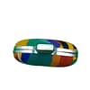 African Multicolored Geometric Clutch Purse--Hard Shell - Image 3