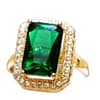 Green Rhinestone Square Jewelry Set - Image 2