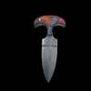 Custom Handmade Damascus Hunting Double Edge Knife With Pakka Wood Handle