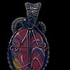 Rainbow Calsilica Gemstone Copper Wire Wrapped Pendant - Image 2