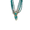 CAROLYN POLLACK LIQUID STERLING SILVER TURQUOISE BEAD 4 STRAND NECKLACE