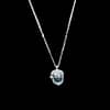 Open Two-Tone Pendant Heart Pine Cone Necklace