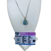 Natural Blue Turquoise Rough Gold Finish Pendant