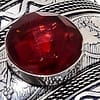 Garnet Gemstone Handmade Cuff Bracelet Adjustable - Image 2