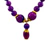 Natural Purple Sugilite Round Gems Beads Cylindrical Pendant Necklace - Image 2
