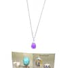 Purple Egg Pendant Necklace with crystals by Keren Kopal