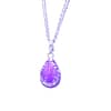 Purple Egg Pendant Necklace with crystals by Keren Kopal - Image 2