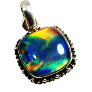 Sterling Silver Triplet Opal Pendant