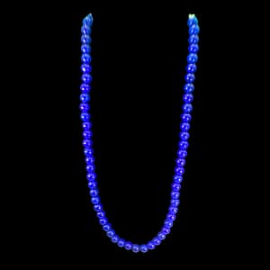 Blue Sapphire Round Shape Beads Necklace