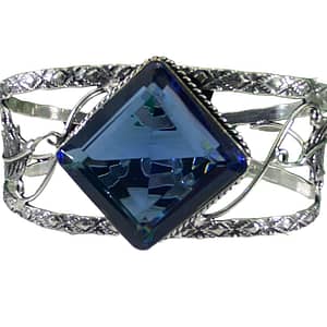 Blue Topaz Adjustable Gemstone Bangle