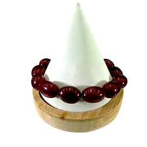 Ruby Oval Shape Beads Handmade Bracelet