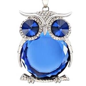 Crystal Owl Pendant Necklace