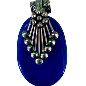 London Blue Topaz Gemstone Handmade Pendant