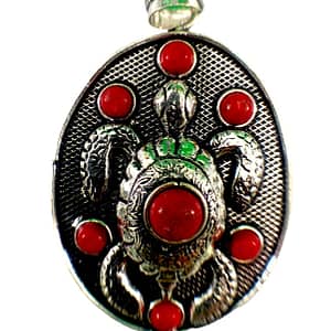 Red Coral Gemstone Handmade Pendant