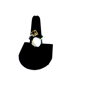 Mother Of Pearl Peridot Gemstone Handmade Ring