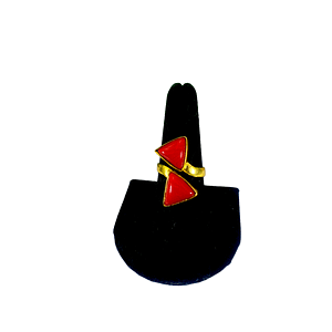 Red Coral Gemstone Handmade Ring