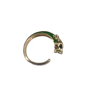 Leopard Head Open Adjustable Ring