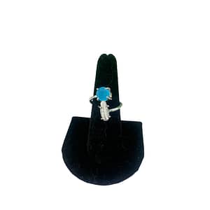 Biwa Pearl Blue Chalcedony Gemstone Handmade Ring