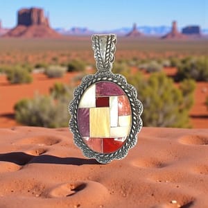 Carolyn Pollack Sterling Silver Mosaic Pendant