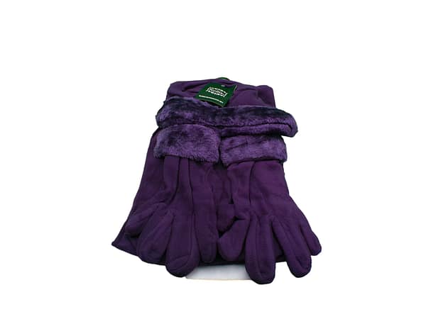 Women's Purple Winter Matching 3-Pc Set Hat Scarf & Gloves